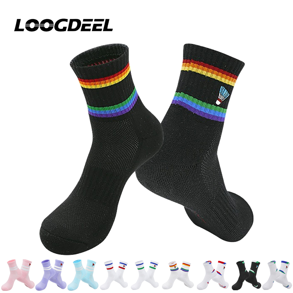 Ankle Support Badminton - ลูกดีล คอตตอนถุงเท้ากันลื่นระบายอากาศได้ดี ซับเหงื่อ ถุงเท้ากีฬาแบดมินตันแบบมืออาชีพ ถุงเท้าข้อสั้น ถุงเท้าสำหรับทุกเพศ