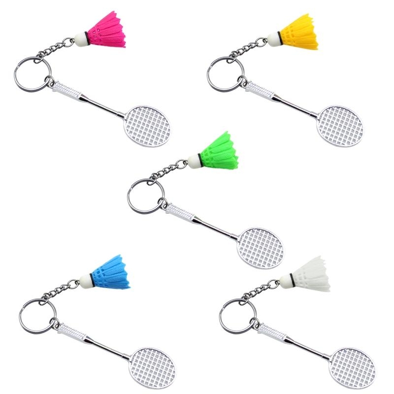 Badminton Lovers - Creative ของขวัญน่ารักสำหรับคนรักกีฬาแบดมินตันค้างคาวน่ารัก 2 ชิ้นพวงกุญแจ K