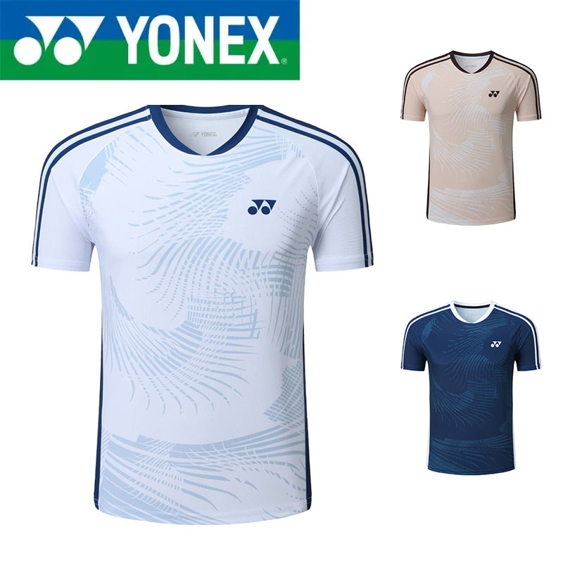 Badminton Lovers - เสื้อแบดมินตัน YONEX สำหรับนักเรียนชายและหญิง เสื้อแข่งขันแห้งเร็ว เสื้อกีฬาแขนสั้นสำหรับการฝึกซ้อม