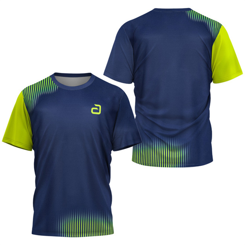 Badminton Lovers - เสื้อยืดเทเบิลเทนนิสผู้ชาย ลายใต้ผิวน้ำ เสื้อยืดเทนนิสแบดมินตันฤดูร้อนสำหรับผู้ชาย เสื้อยืดแขนสั้นแห้งเร็วสำหรับสโมสรเทเบิลเทนนิส