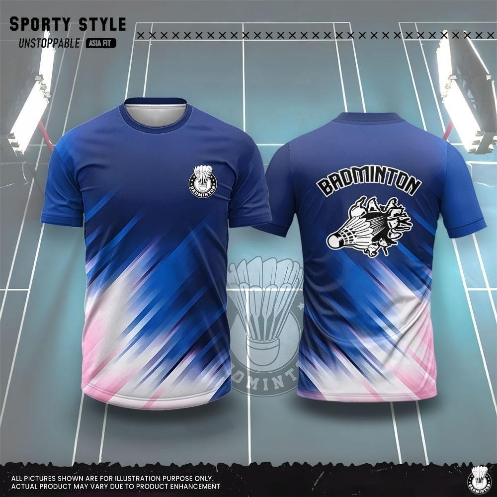 Badminton Lovers - เสื้อยืดผู้ชายแฟชั่นลายพิมพ์ 3 มิติ ลายแบดมินตัน เสื้อยืดฤดูร้อน ระบายอากาศ