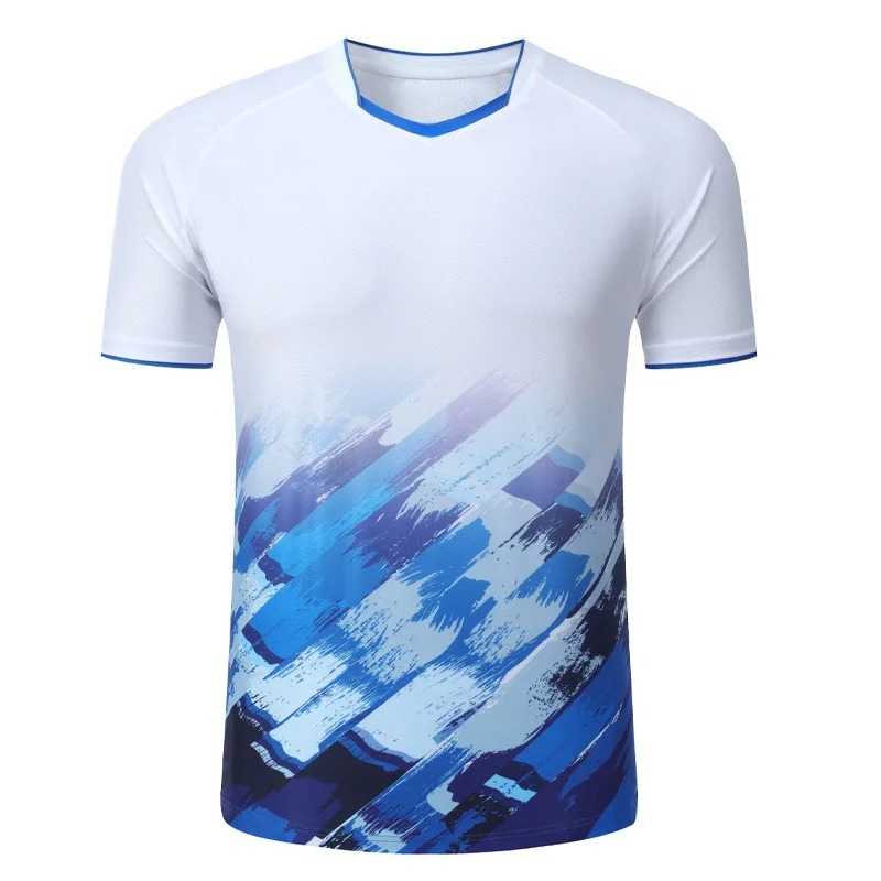 Badminton Lovers - เสื้อแบดมินตันแขนสั้นผู้ชายสวมใส่สบายระบายอากาศได้ดีแห้งเร็วน้ำหนักเบาเสื้อเจอร์ซีย์สำหรับวิ่งกลางแจ้งฝึกซ้อมเกมเสื้อทีม