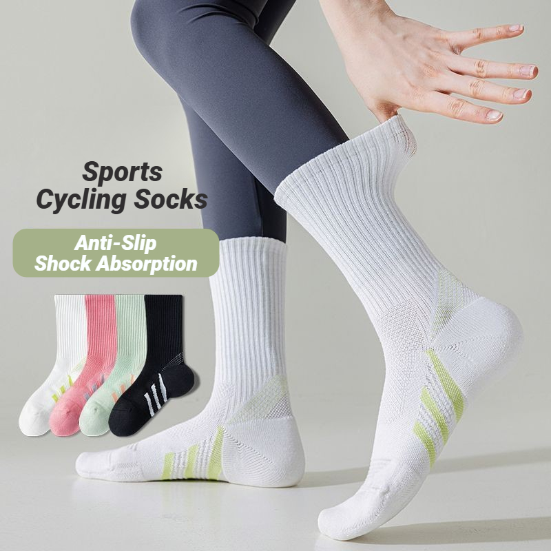 Ankle Support Badminton - 1/2 คู่ ถุงเท้าแบบมีซัพพอร์ตอุ้งเท้าแบบหนา สำหรับกีฬาแบดมินตัน เทนนิส ฟิตเนส